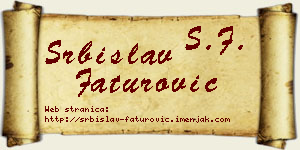 Srbislav Faturović vizit kartica